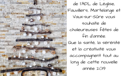 Les bureaux de l&rsquo;ADL seront fermés du 24 décembre au 02 janvier inclus