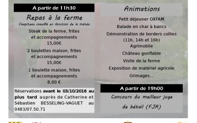 Le 9/10 : Dimanche de la viande à la Ferme Besseling