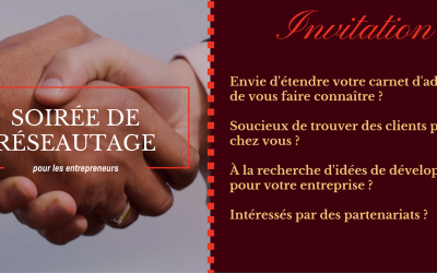 Cher entrepreneur, vous êtes cordialement invité …