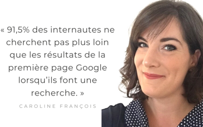 Caroline François booste la visibilité de votre site web !
