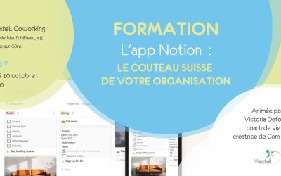 10/10/22 : Formation sur l&rsquo;application Notion